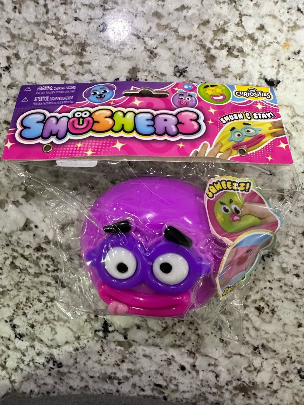 Purple Smushers Sensory-Friendly Squeezy Toy-Purple